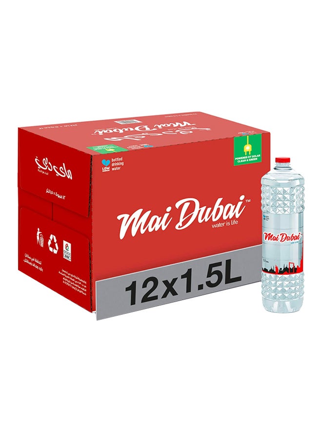 Mai Dubai Bottled Drinking Water 1.5Liters Pack of 12 - Image 1