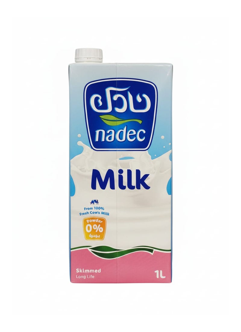نادك حليب لونج لايف منزوع الدسم سادة 1لترات - Image 1