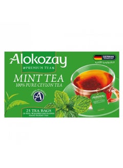 Alokozay Mixture Of Ceylon Black Tea with Mint 25 Tea Bags 50.0grams Pack of 25  - Image 1