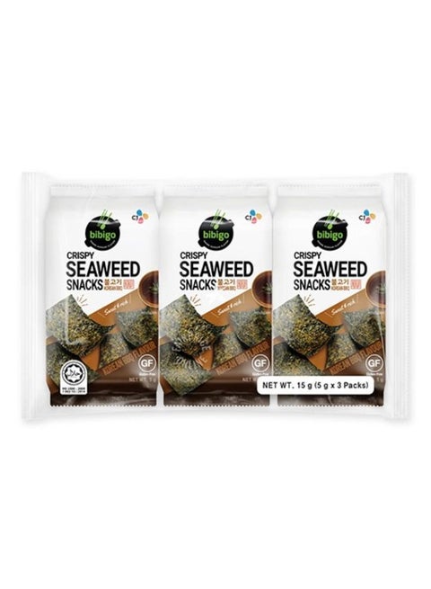 Crispy Seaweed Snacks 5grams Pack of 3