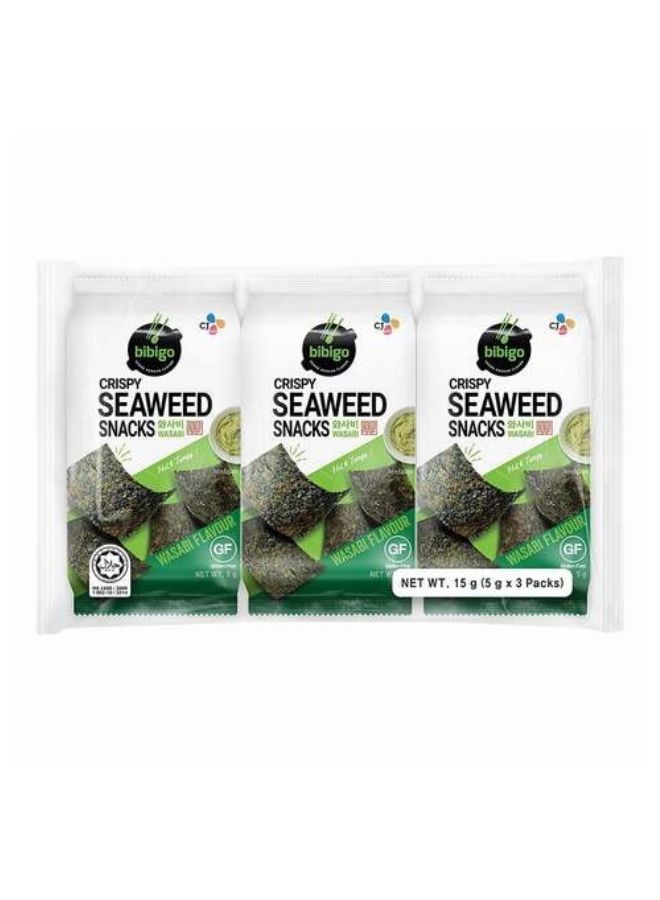 Bibigo Crispy Seaweed Snacks 5grams Pack of 3 