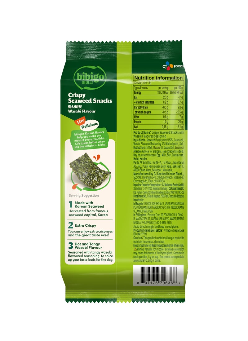 Bibigo Crispy Seaweed Snacks 5grams Pack of 3 - Image 2