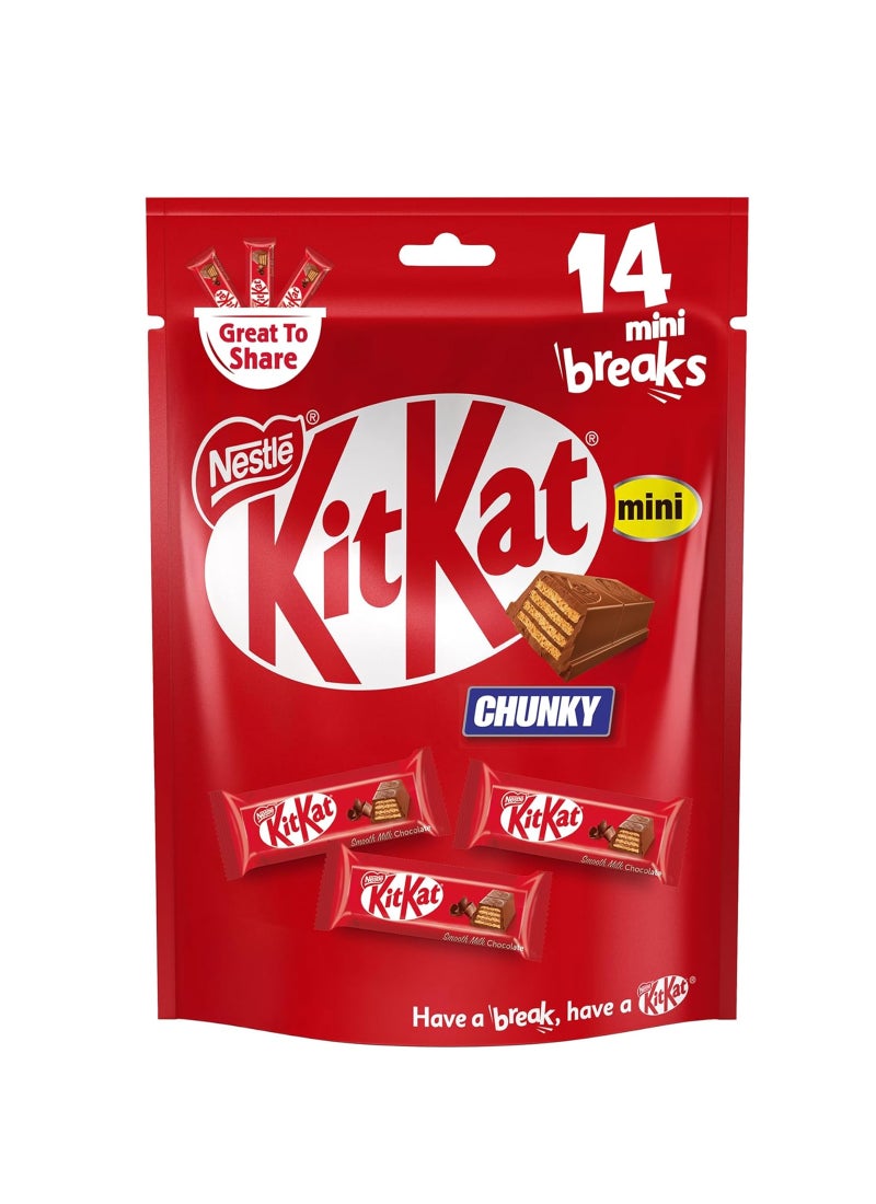 KitKat Chunky Mini Chocolate Wafer Bag 224grams - Image 1