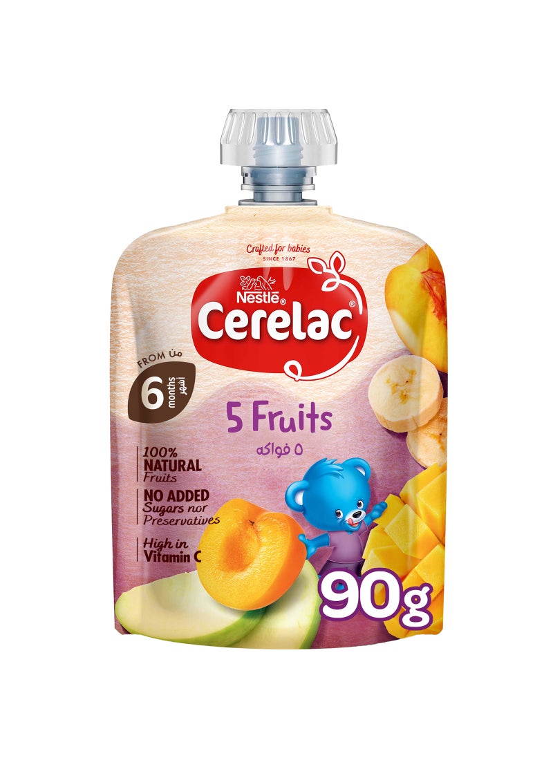 Cerelac 6 Fruits Pouch Puree Mixed Fruits 90grams - Image 1