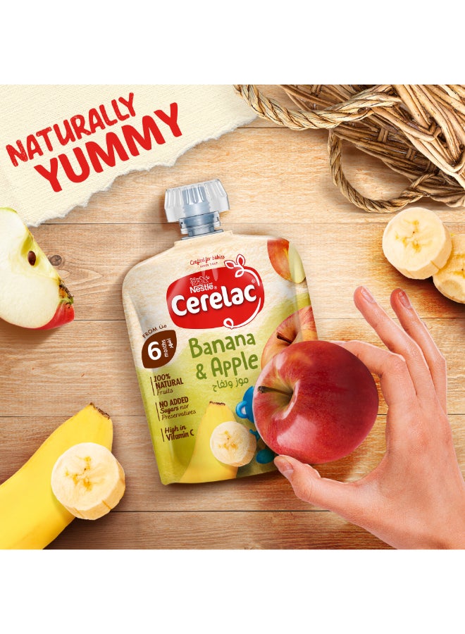 Cerelac - Cerelac Fruits Puree Pouch Banana Apple 90grams - Image 1