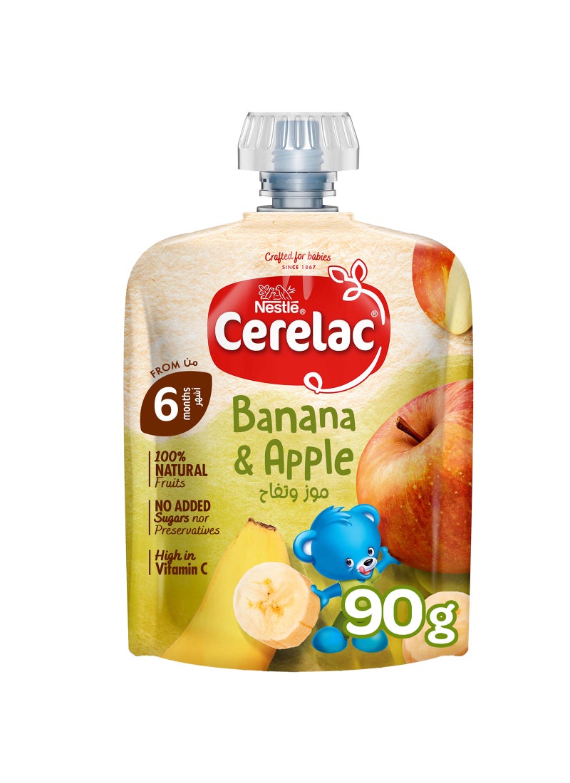Cerelac - Cerelac Fruits Puree Pouch Banana Apple 90grams - Image 1