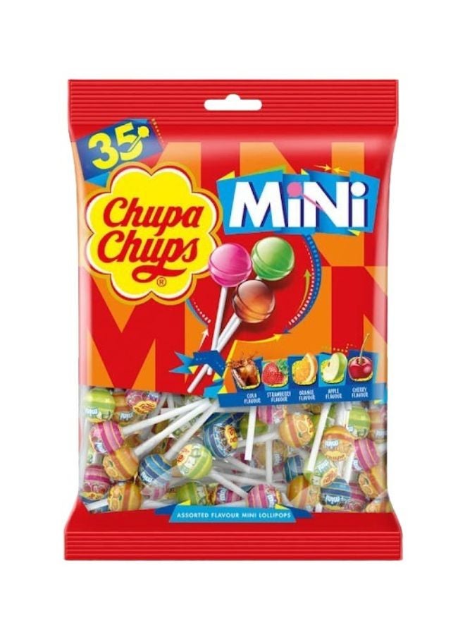 Chupa Chups Mini Lollipop Bag 35 Piece Assorted 210grams - Image 1