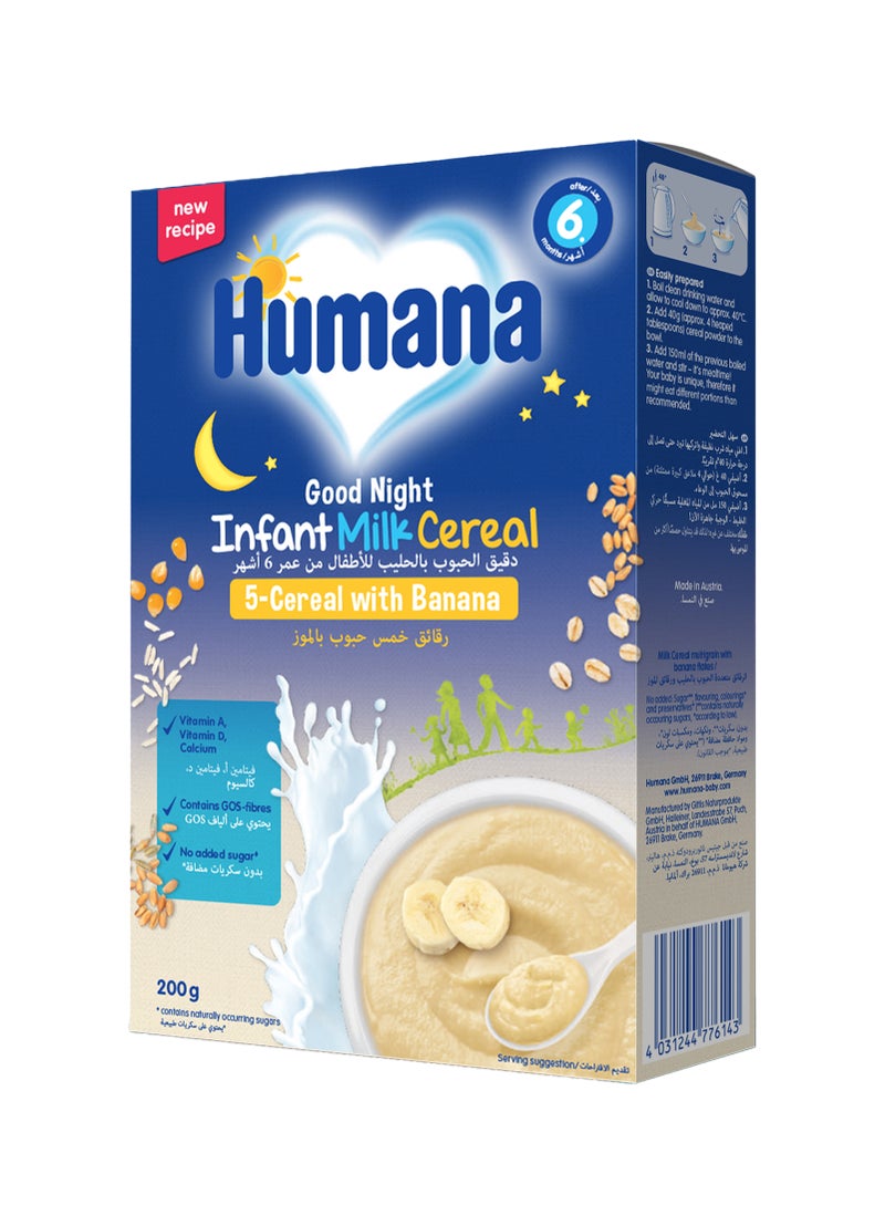 Humana Goodnight With Whole Grain And Banana Infant Cereal 200grams - Image 1