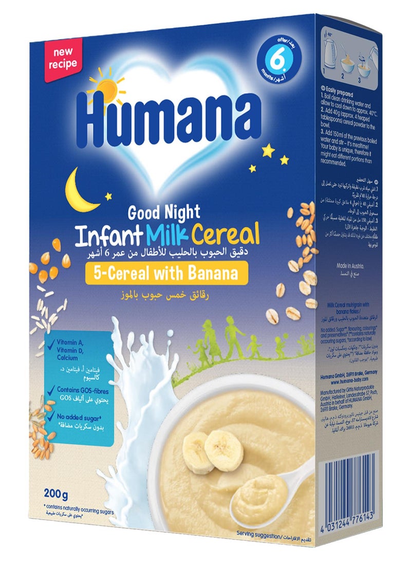 Humana Goodnight With Whole Grain And Banana Infant Cereal 200grams - Image 1