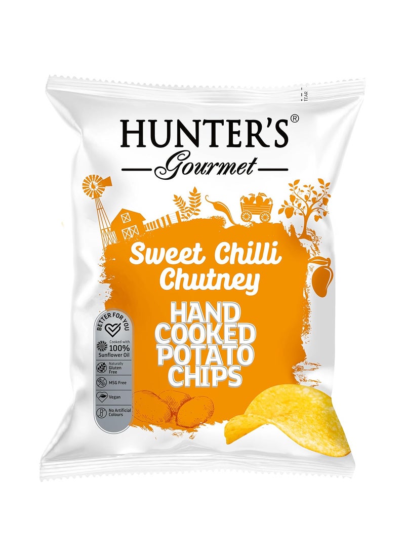 هانترز غورميه رقائق بطاطس مقلية يدوياً بصلصة الفلفل الحلو 125جرام - Image 1