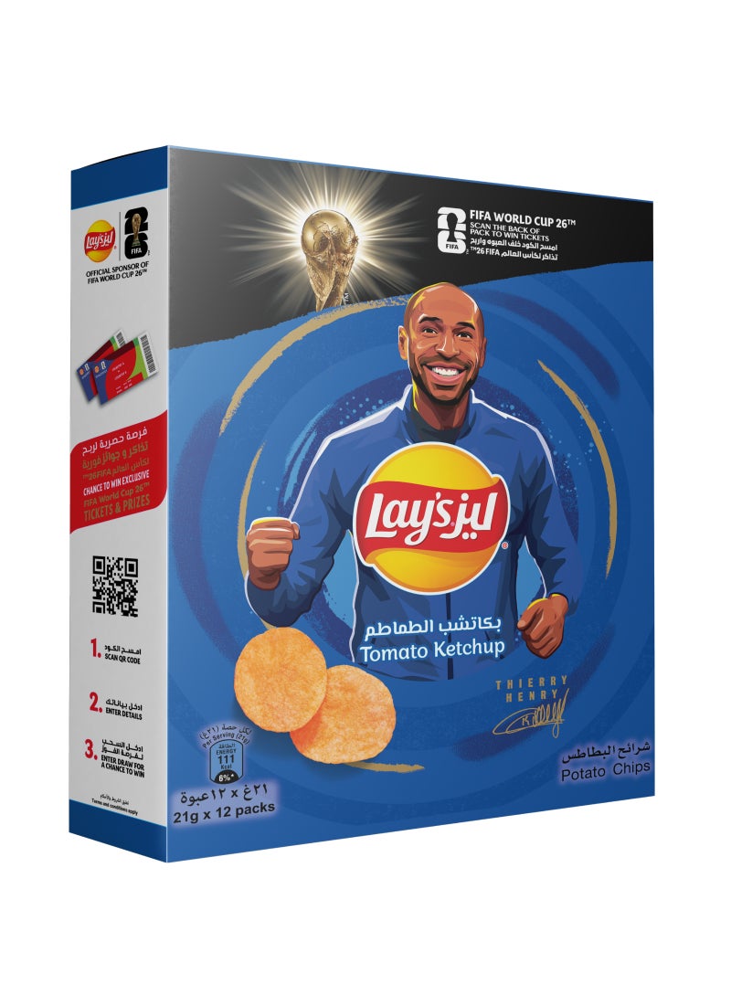 Lays Tomato Ketchup 21grams Pack of 12 - Image 1