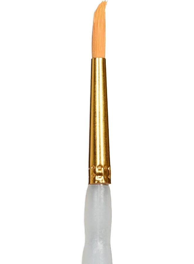 Artmate Artist Brushes Set - 2 Round & 3 Flat Paint Brushes Orange Brass - Image 4