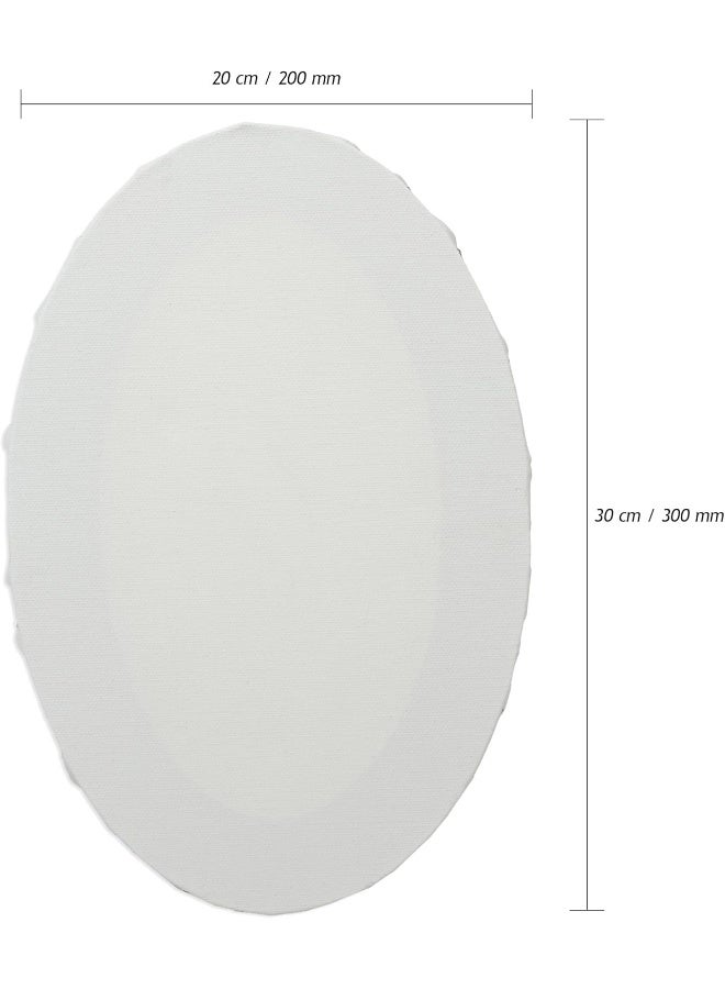 Artmate Oval Canvas, 20x30cm, 280GSM - White White - Image 5