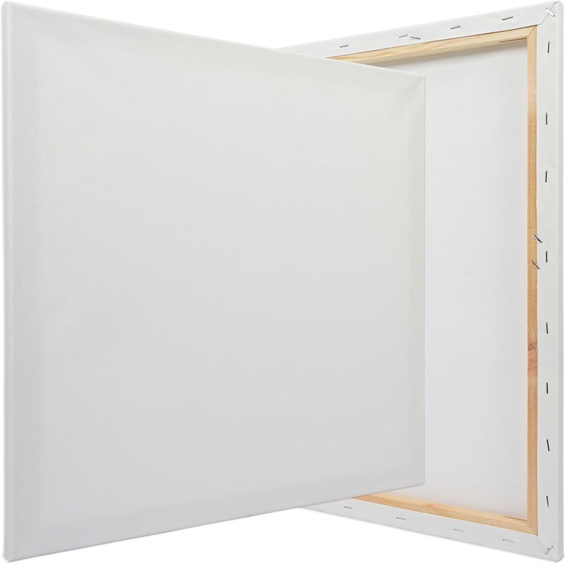 Artmate 50x50cm Stretched Canvas - 280 GSM, Acrylic Gesso Primed, 100% Cotton White - Image 5