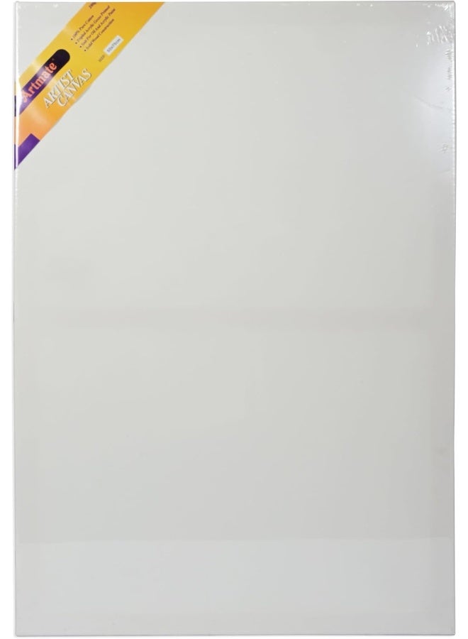 Artmate Back Stapled Stretched Canvas, 280 GSM, 50x75cm White - Image 1