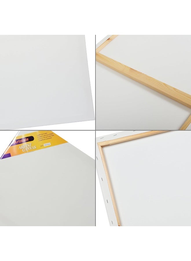 Artmate Back Stapled Stretched Canvas, 280 GSM, 50x75cm White - Image 3