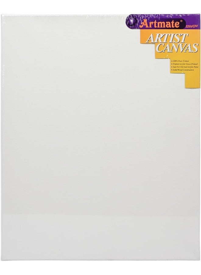 Artmate Artist Canvas - 40x50cm, 320 GSM, 100% Pure Cotton White - Image 1