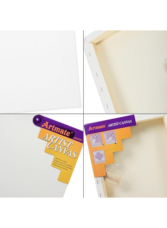 Artmate Artist Canvas - 40x50cm, 320 GSM, 100% Pure Cotton White - Image 4