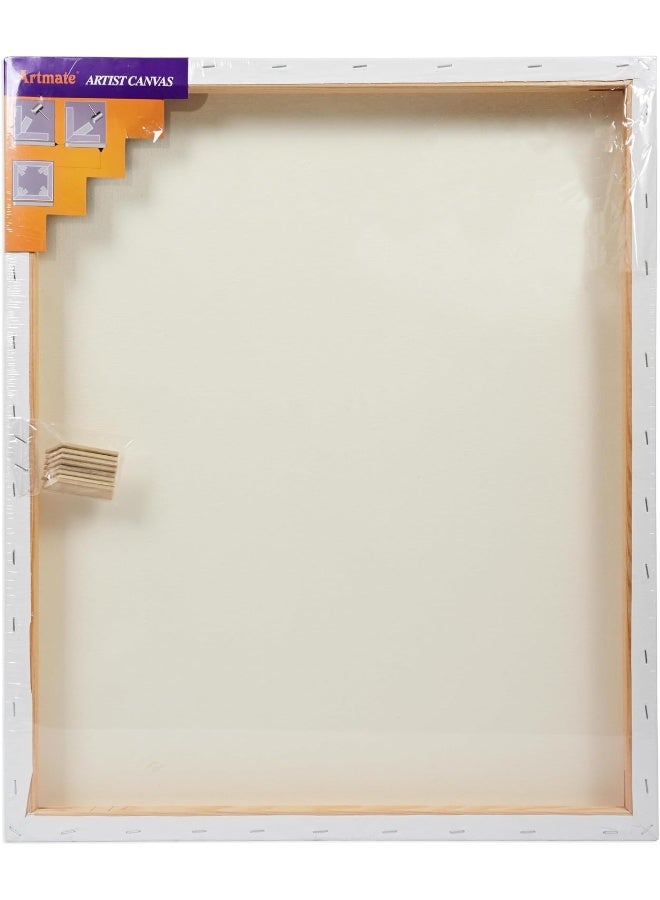Artmate Stretched Canvas, 50x60cm, 320 GSM, Back Stapled White - Image 2