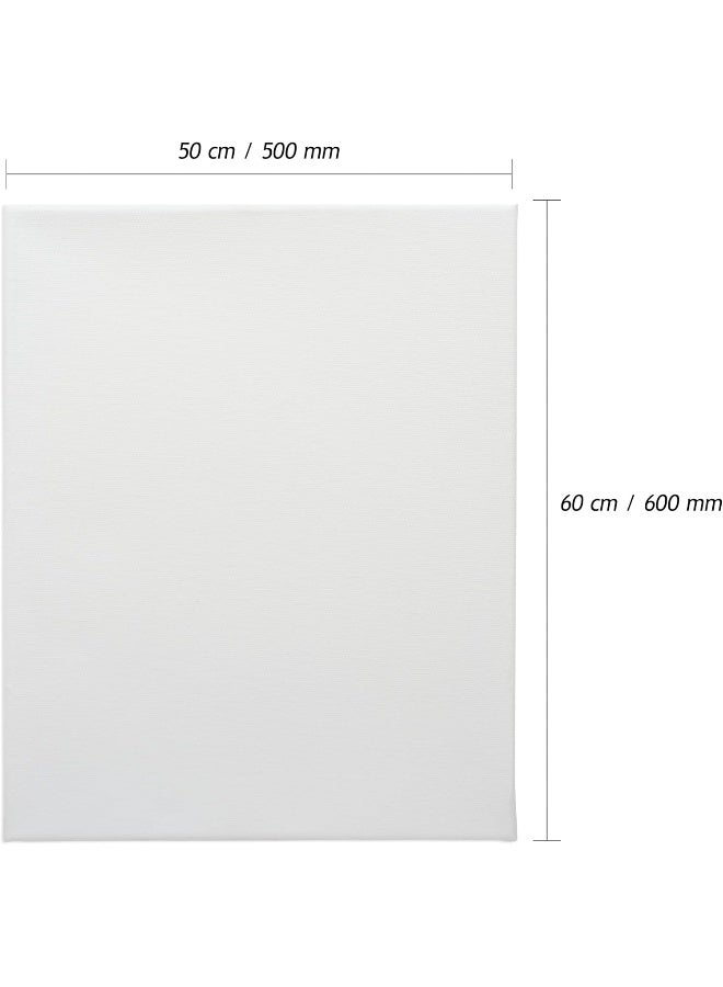 Artmate Stretched Canvas, 50x60cm, 320 GSM, Back Stapled White - Image 3