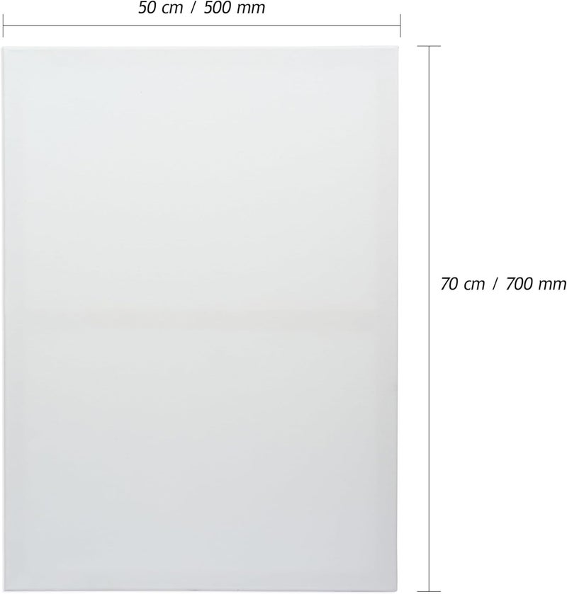 Artmate Back Stapled Stretched Canvas, 50x70cm, 320 GSM White - Image 3