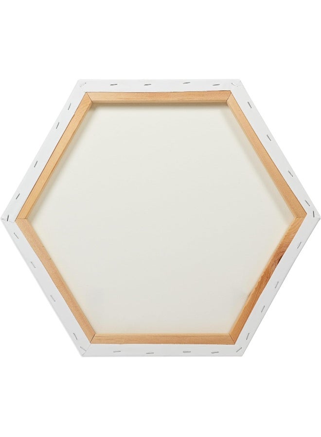Artmate Hexagon Canvas 25cm - Tripled Acrylic Gesso Primed White - Image 2