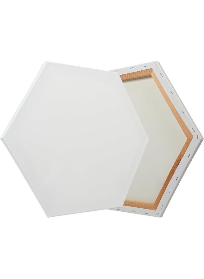 Artmate Hexagon Canvas 25cm - Tripled Acrylic Gesso Primed White - Image 4