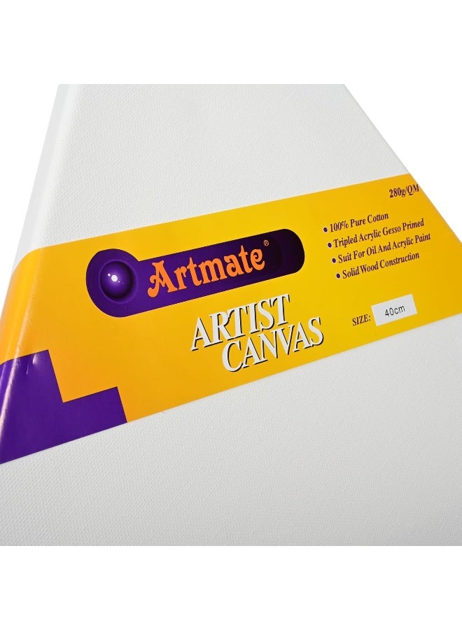 Artmate Artist Canvas - Triangular Shape, 40cm, 320gsm, Cotton Material White - Image 3