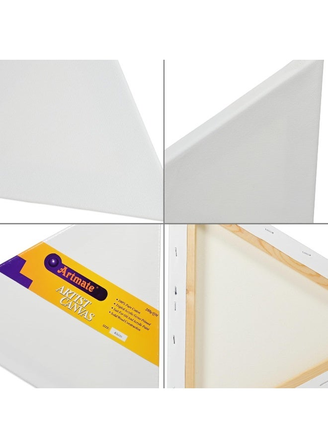Artmate Artist Canvas - Triangular Shape, 40cm, 320gsm, Cotton Material White - Image 5