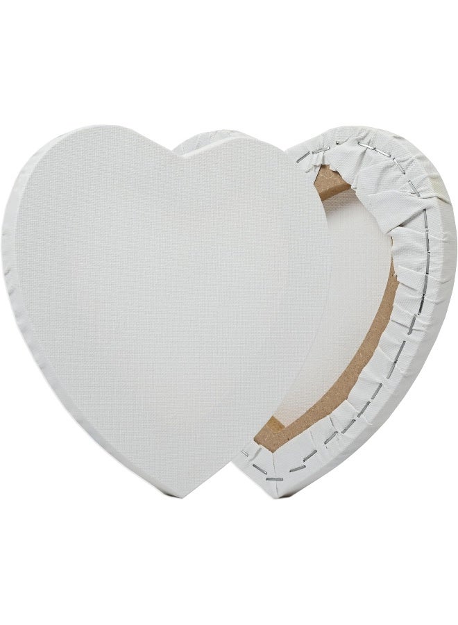 Artmate Heart Shape Artist Canvas, 20cm, 320gsm, White White - Image 5