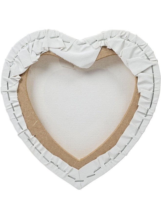 Artmate Heart Shape Artist Canvas, 30cm, 320gsm, White White - Image 2