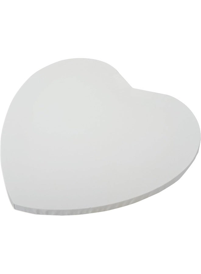 Artmate Heart Shape Artist Canvas, 30cm, 320gsm, White White - Image 3