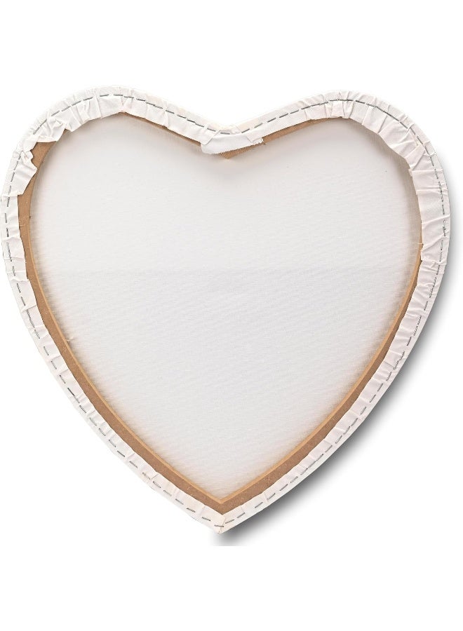 Artmate White Heart Shape Canvas 50CM 280GSM White - Image 4