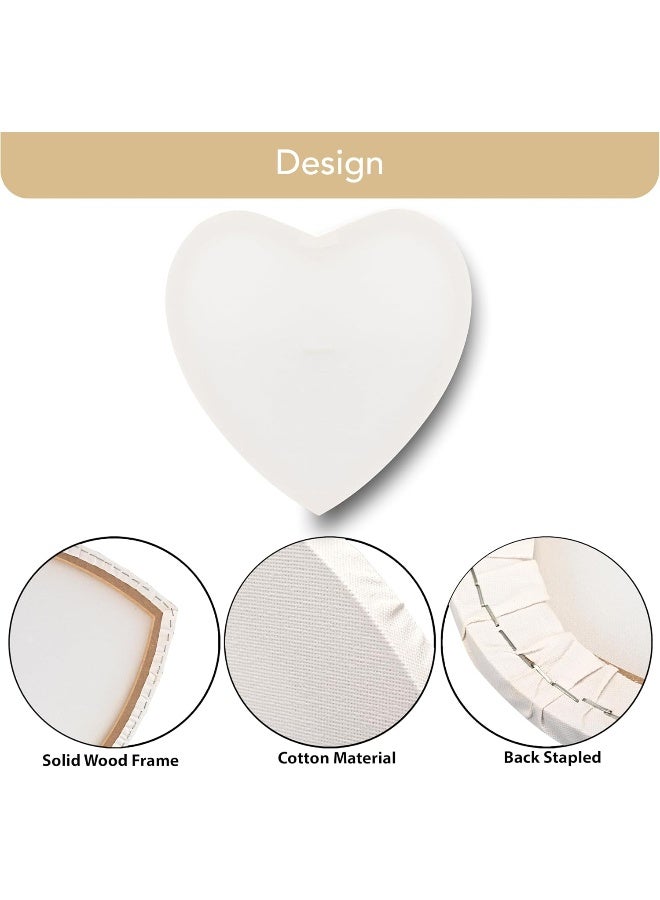 Artmate White Heart Shape Canvas 50CM 280GSM White - Image 5