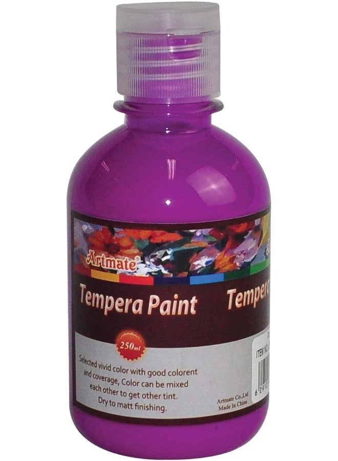 Artmate Tempera Fluorescent Paint - Purple, 250ml Fluorescent Purple