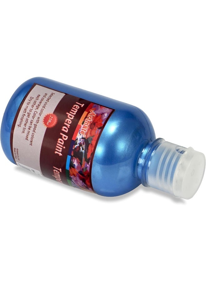 Artmate Tempera Pearl Colors - Brilliant Blue, 250 ml Brilliant Blue - Image 2