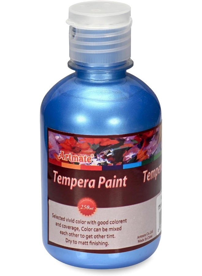 Artmate Tempera Pearl Colors - Brilliant Blue, 250 ml Brilliant Blue - Image 1