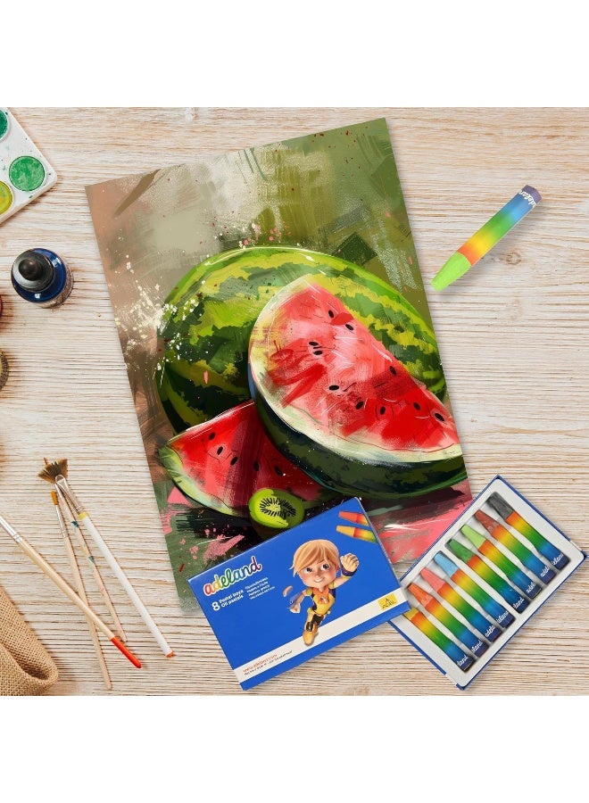 ADEL Oil Pastels Box of 8 Colors with Hexagonal Grip - Bright & Smooth Coloring Multicolour - Image 5