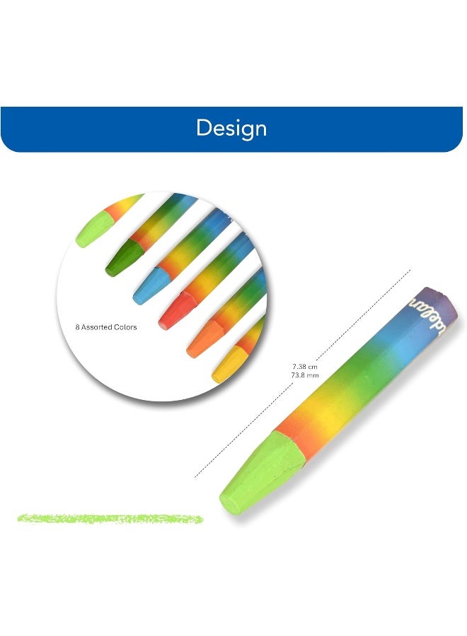 ADEL Oil Pastels Box of 8 Colors with Hexagonal Grip - Bright & Smooth Coloring Multicolour - Image 4