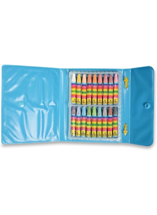 ADEL Oil Pastels - Box of 18 Colors with Hexagonal Grip, Bright Coloring for Multi-Surface Use Multi-Color - Image 2