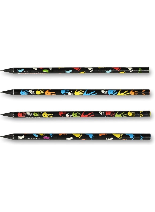 ADEL Blacklead Pencils Hands & Feet, Pack of 72 Pieces Black - Image 1