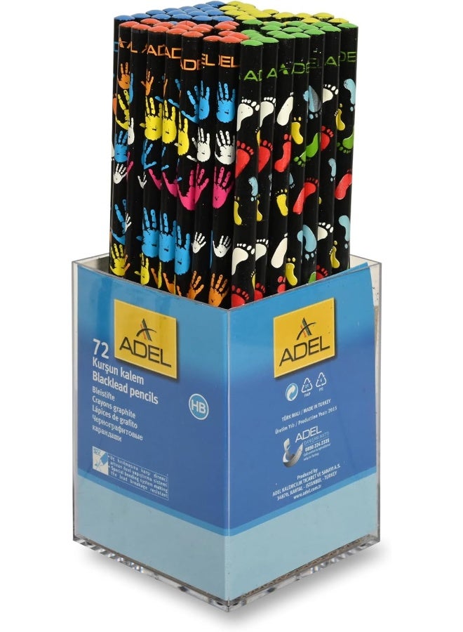 ADEL Blacklead Pencils Hands & Feet, Pack of 72 Pieces Black - Image 3