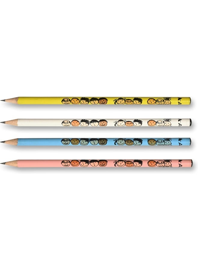 ADEL Blacklead Smiling Faces Pencils, Pack of 72 Pieces Multicolour - Image 1
