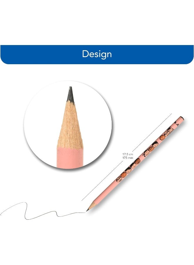 ADEL Blacklead Smiling Faces Pencils, Pack of 72 Pieces Multicolour - Image 2