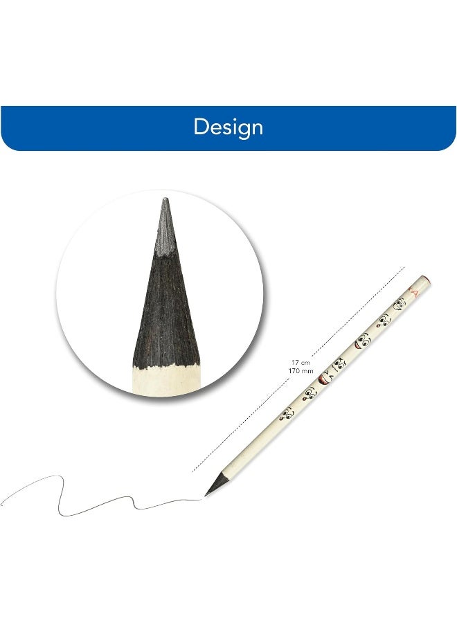 Adel Black Wood Pencils with Emoticons, Pack of 72 Pcs Black - Image 2