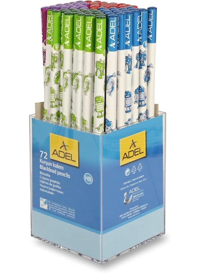 ADEL Black Wood Pencils (Pack of 72 Pieces, ALPE-30654) Multicolour - Image 3
