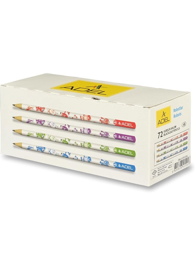 ADEL Black Wood Pencils (Pack of 72 Pieces, ALPE-30654) Multicolour - Image 5