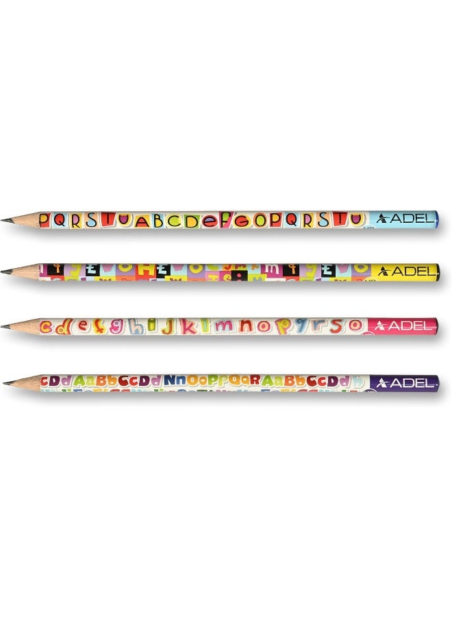 Adel Blacklead Pencils with Letters, Pack of 72 Pcs - ALPE-130674 Multicolour - Image 1