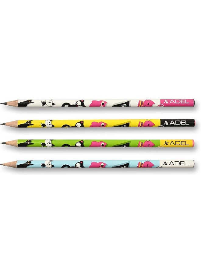 ADEL Blacklead Pencils Cats - Pack of 72 Pieces - ALPE-130694 Black - Image 1