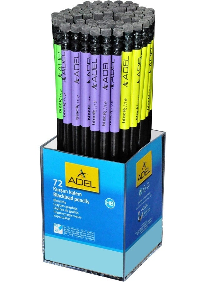 Adel Blacklead Pencils Noble, Pack of 72 Pcs - ALPE-130734 Black - Image 1